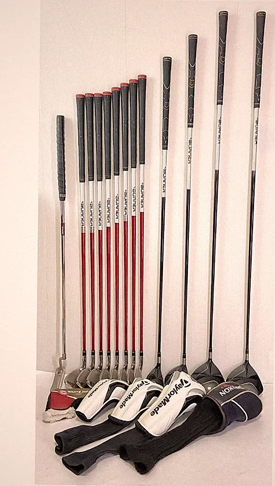 TaylorMade Club Set 1W 1W 3W 3H 5-9i Pw Aw Sw PT 13pc RH Graphite Regular Men