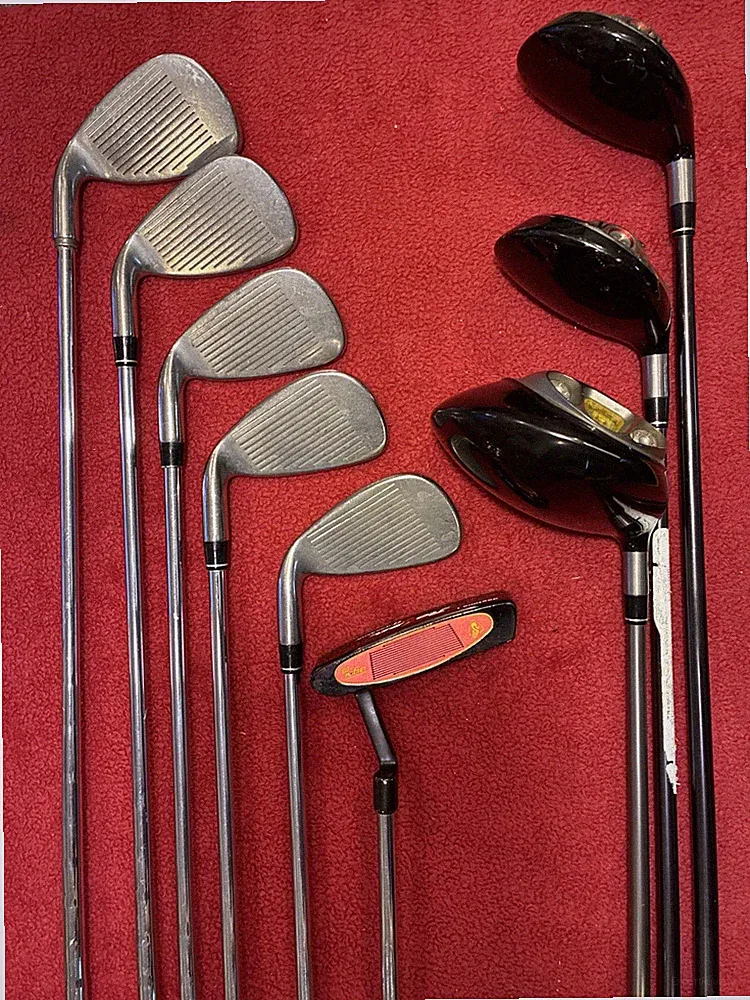 TaylorMade Complete Golf Club Set R7 Driver S Flex Rosa Putter RAC 5-9 Irons