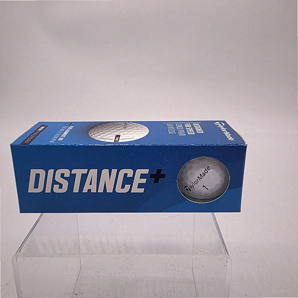 TaylorMade Distance+ Golf Balls 3 Pack White React Speed Core Alignment Aid