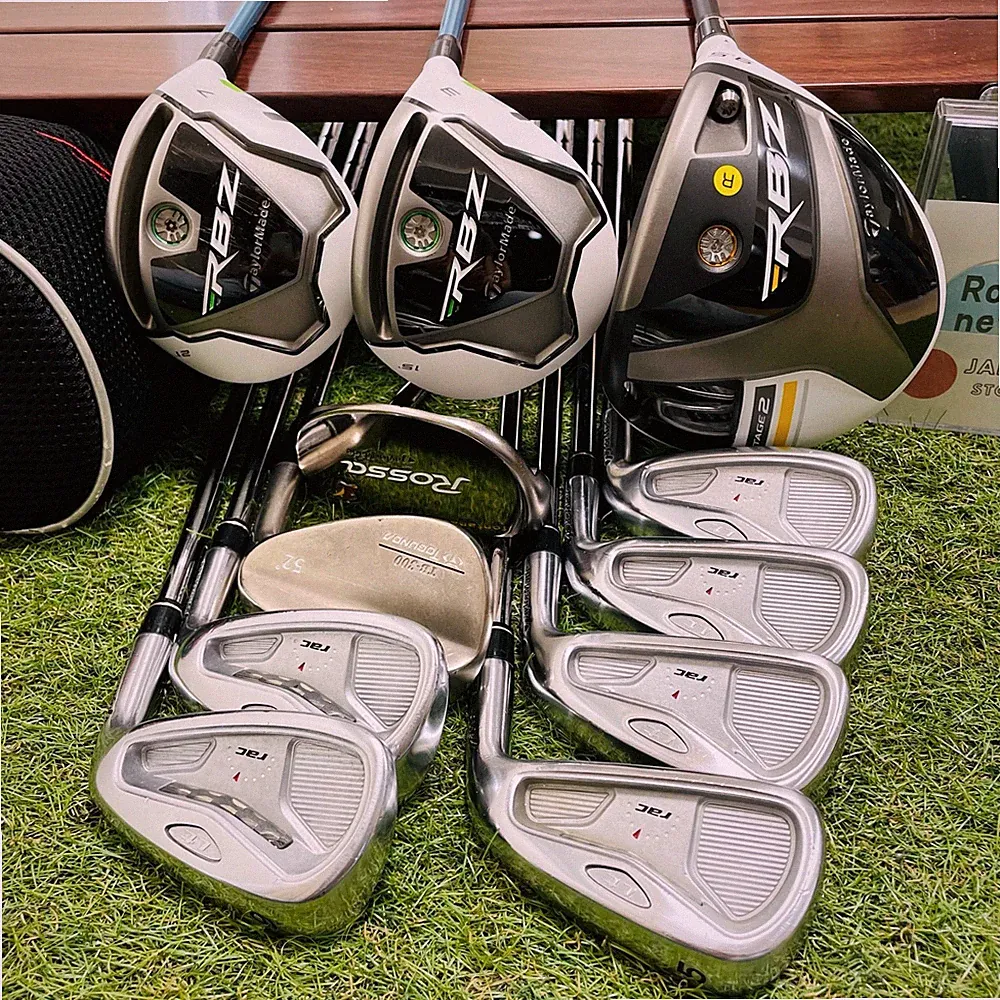 TaylorMade Fullset RBZ 1w 3w 7w rac Iron 5-9Pw 11clubs RH R Flex Golf Clubs Mens