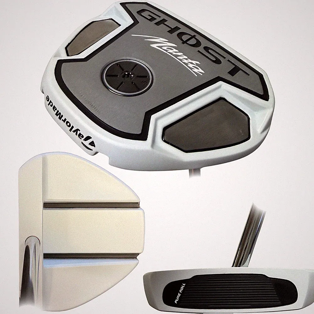 TaylorMade Ghost Manta White Putter, Center Shaft, 35in