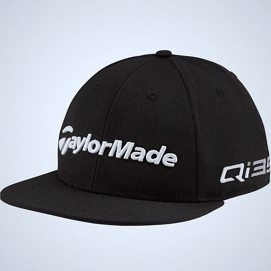 TAYLORMADE GOLF 2025 MEN'S TOUR FLATBILL Qi35 SNAPBACK CAP HAT BLACK NEW! 2651