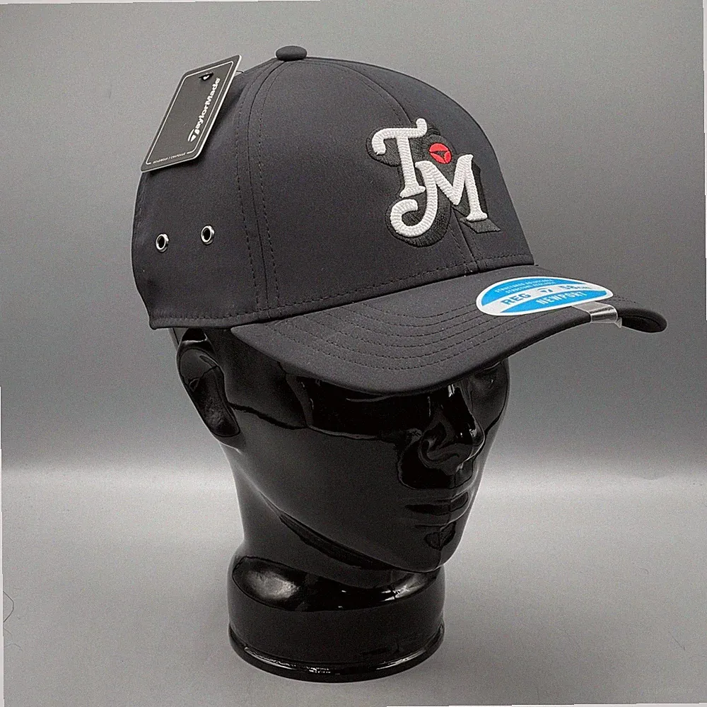 TaylorMade Golf Cap Men's Black Newport Adjustable Regular 58cm NWT