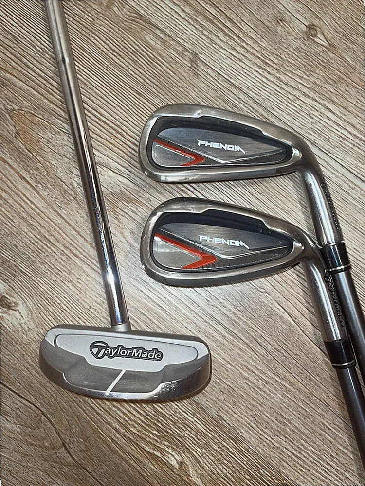 TaylorMade Kids Junior Phenom 7 & 9 Irons & Putter - 3 Clubs Youth Golf