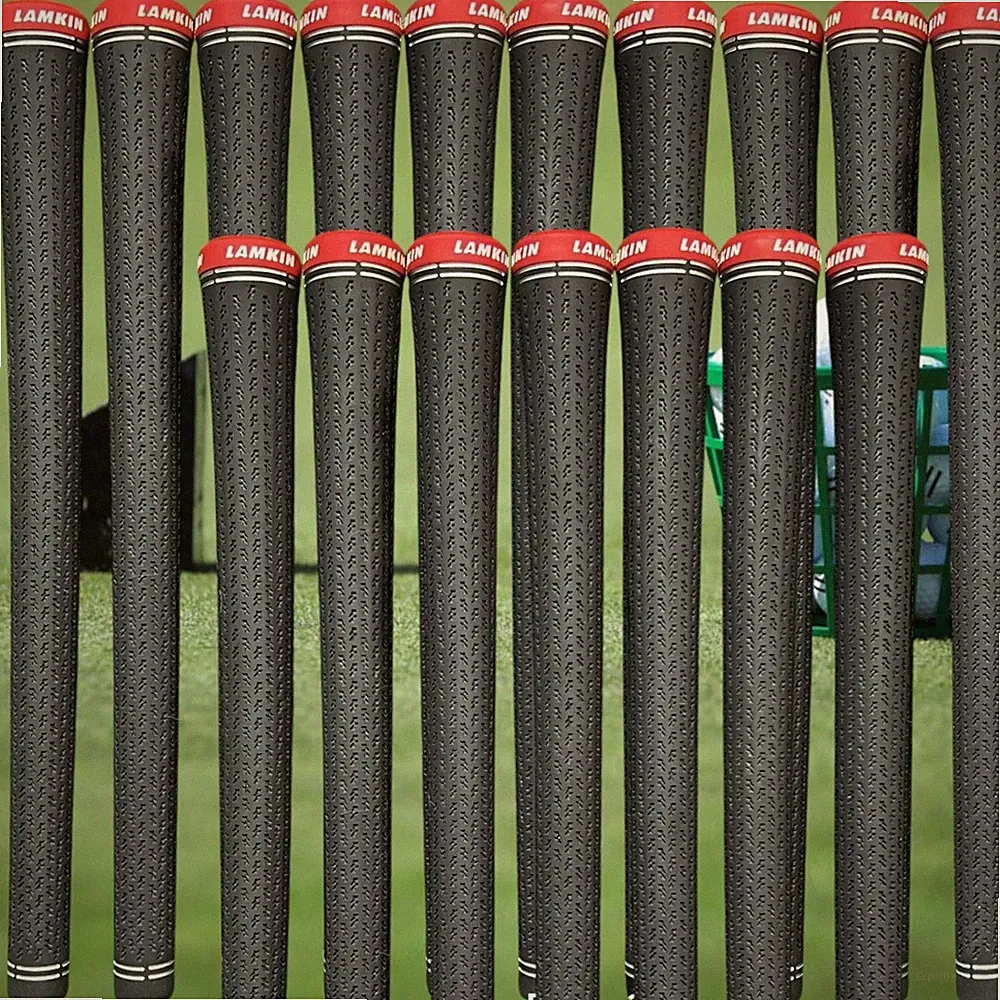 TaylorMade Lamkin Crossline 360 Golf Grips Set Standard Black Red .600R