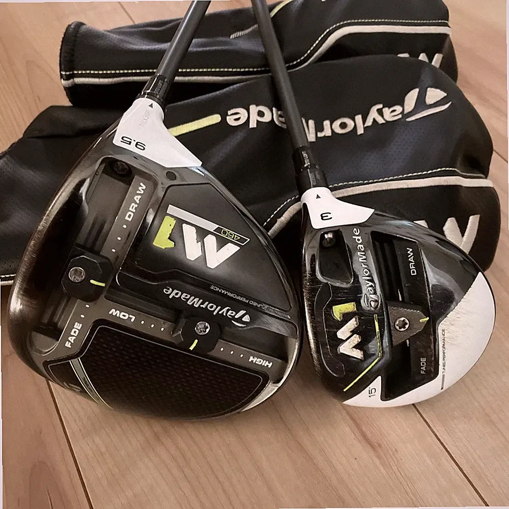 TaylorMade M1 Driver 9.5° Fairway Wood 3W 15° Set Fujikura Pro 53 with Cover RH