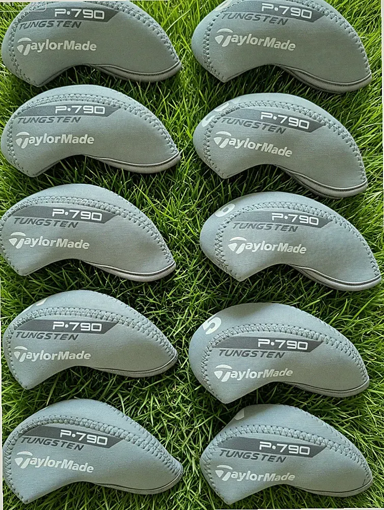 TaylorMade P790 Golf Club Iron Head Covers Neoprene 4-9ASPL/W Gray { 10Pcs }