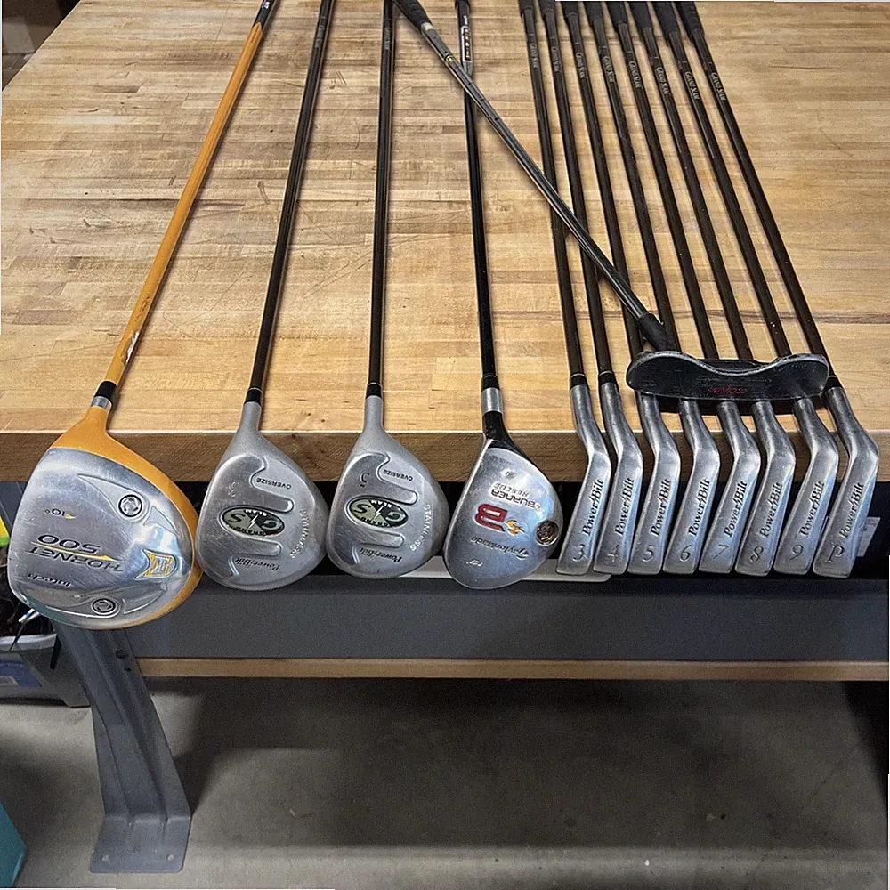 TaylorMade Powerbilt Irons Driver Woods Putter Men’s Complete Golf Club Set RH