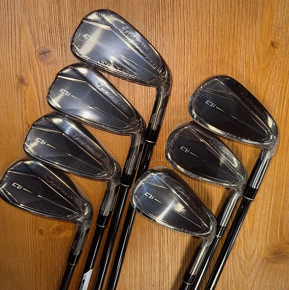TaylorMade Qi Gun Metal Irons New 2025 - 5-PW+AW Graphite Regular Flex