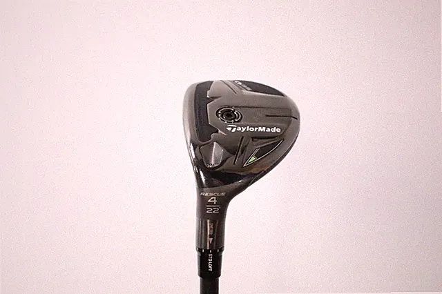 Taylormade Qi35 Rescue 22° 4H Hybrid Stiff Flex Hzrdus Black 5G Good Left Hand