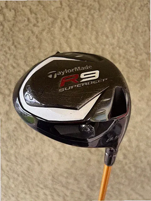 TAYLORMADE R9 TP SUPERDEEP 8.5* DRIVER +1.5" -AXIVCORE TOUR GREEN STIFF GRAPHITE