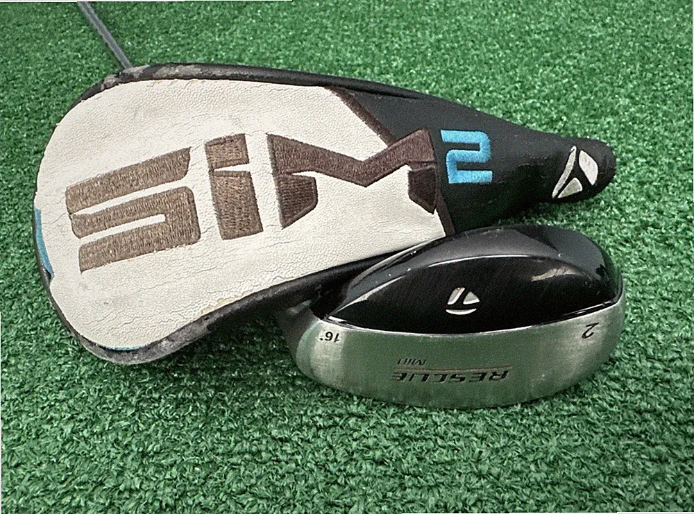 TaylorMade RESCUE MID 2-Hybrid 16° Utility Driving Hybrid, Stiff Steel, MRH + HC