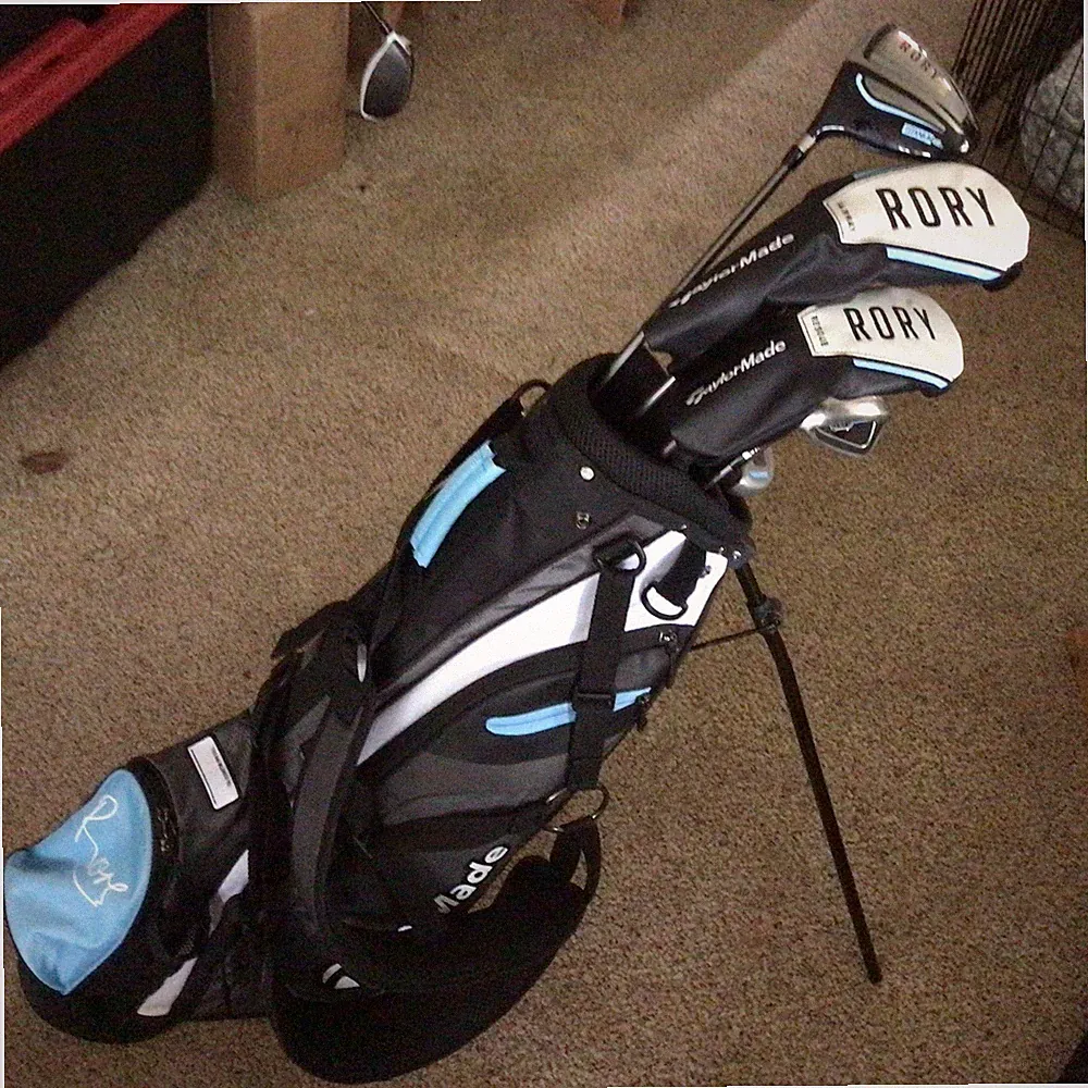 TaylorMade Rory 8+ Junior Club Set w/ Stand Bag Left Handed Great Condition