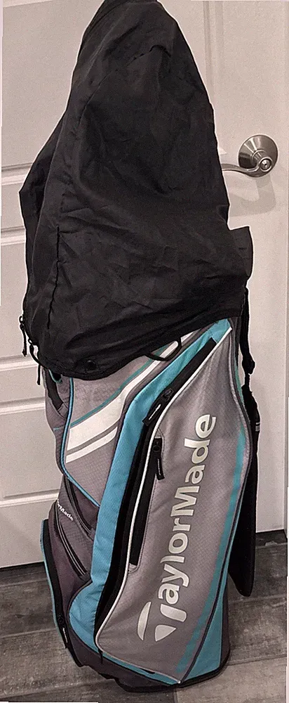 Taylormade San Clemente Golf Cart Bag 10 Way Divider Turquoise Gray White Bag!