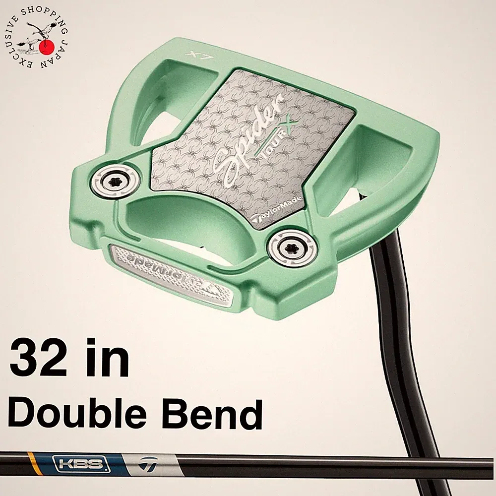 TaylorMade Spider TOUR X True Path Putter Double Bend Ice Mint 32 in Mallet RH