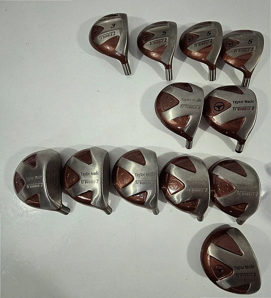 TaylorMade Ti Bubble 2 Golf Club Heads Lot of 12 – Drivers & Fairway Woods 3 5 7