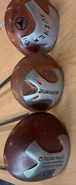 TaylorMade Titanium 10.5°(46”) & Two Burners 3Wood(43.5”) 1-3(41”) Bubble Shafts
