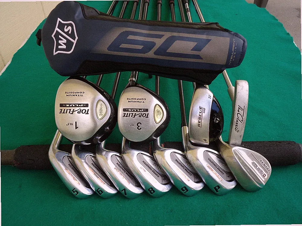 TaylorMade Top Flite Intercept Irons Driver Wood Hybrid Complete Golf Club Set
