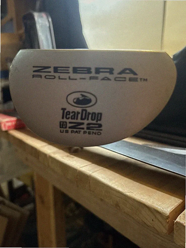 TearDrop Zebra TD Z2 Roll Face Single-Bend 35"mallet putter golf club. Very Nice