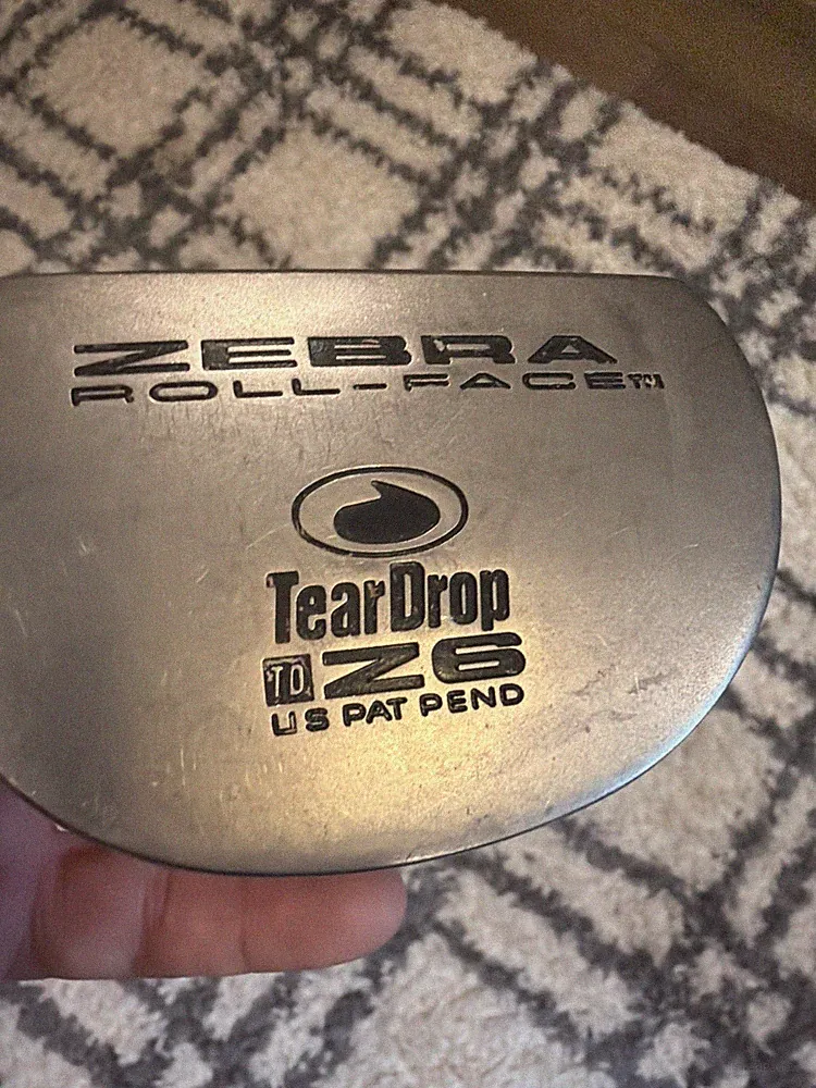 TearDrop Zebra TD Z6 Roll Face Single-Bend Mallet 35" Putter Golf Club Excellent