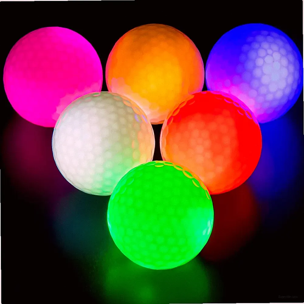 THIODOON Glow in The Dark Golf Balls Light Up LED Bright Luminous Night Gift Set