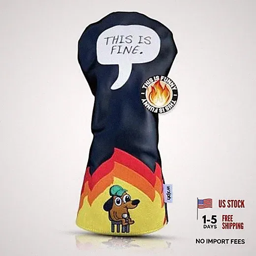 This is FINE Dog Funny Golf Club Cover