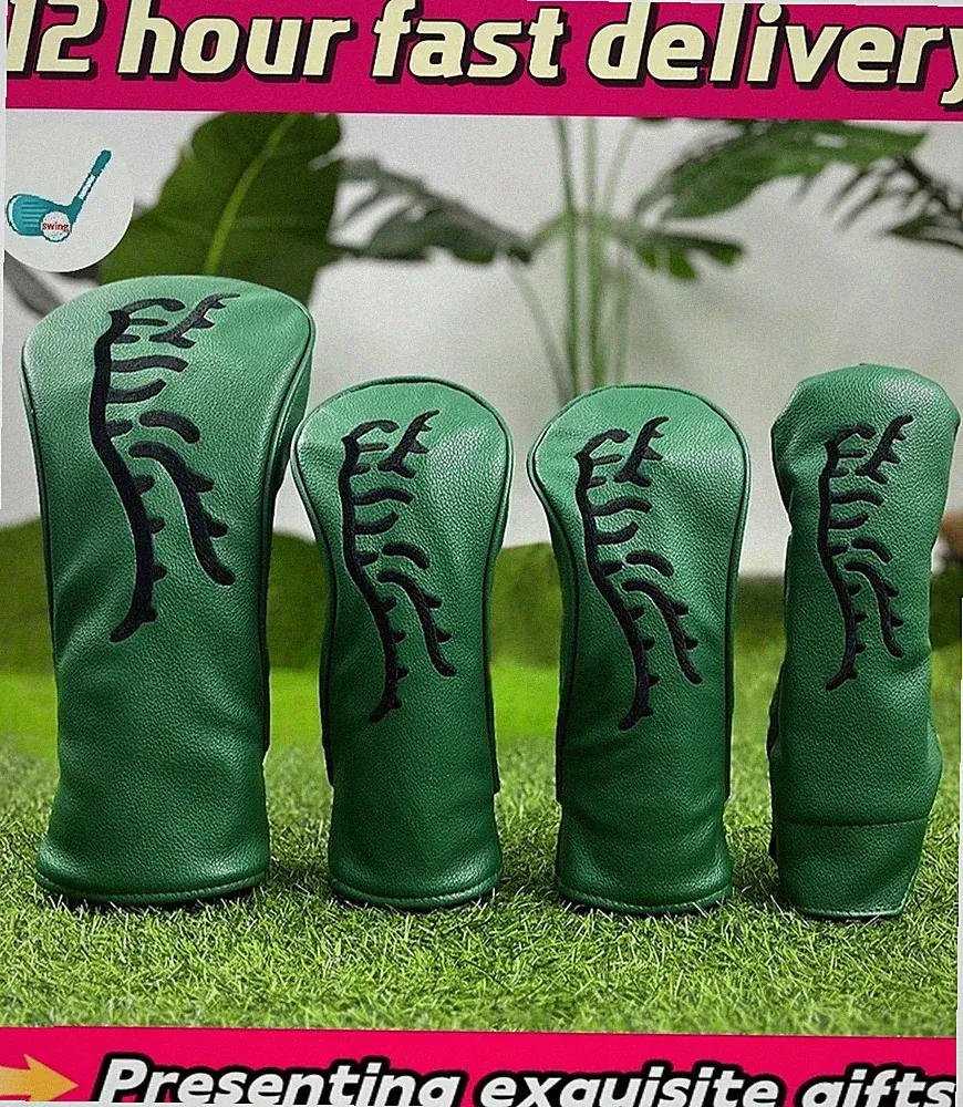 Tiger Golf Wood Head Cover Headcover PU Driver Fairway Hybrid Club cover-New