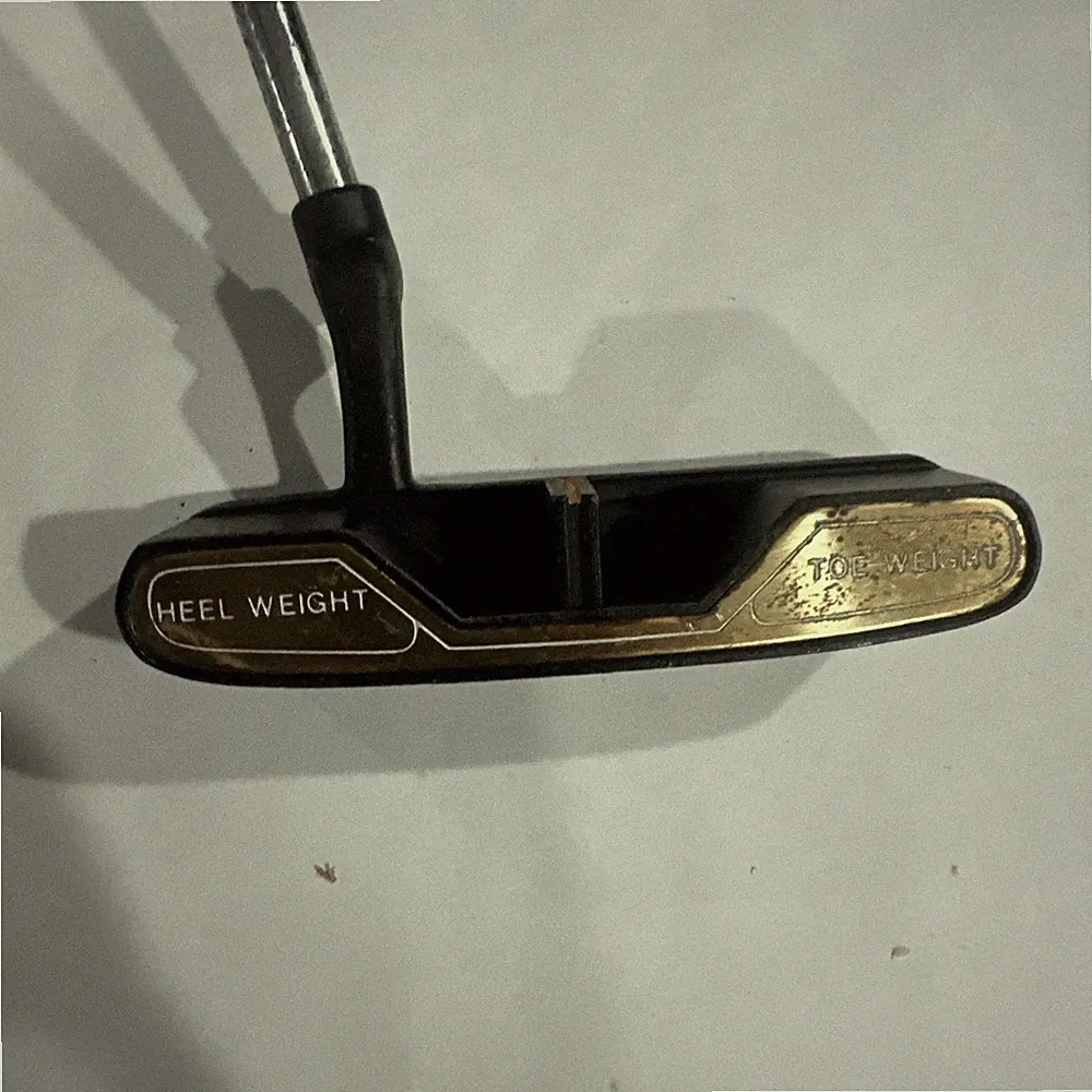 Tiger Shark Blade Putter Heel Toe Weight Steel Shaft Black Gold Golf Club
