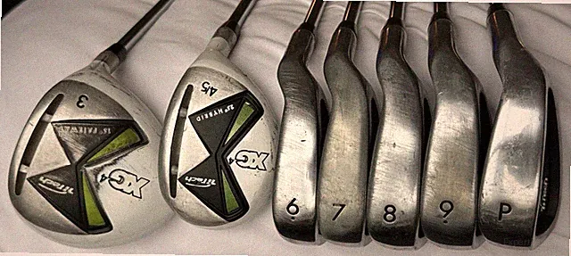 TiTech Golf XG4 (3w, 4/5h, 6-PW) Combo Set Golf Clubs w/Steel Shafts (Mens Flex)
