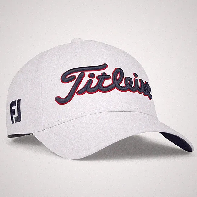 Titleist 2026 Tour Performance Adjustable Hat- White/Navy/Red