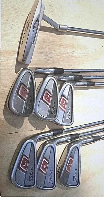 Titleist 755 Forged Iron Set 4,5,6,7,9,PW Stiff Flex Steel + Odyssey #4...