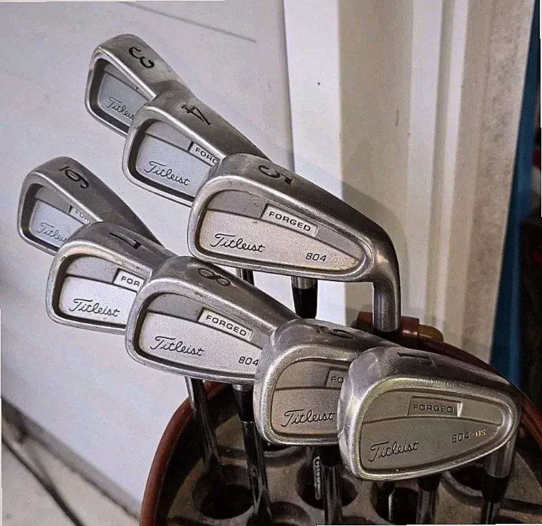 Titleist 804 OS Forged Iron Set 3-PW + 2 Vokey Wedges, Nippon Shafts, Lamkin OS