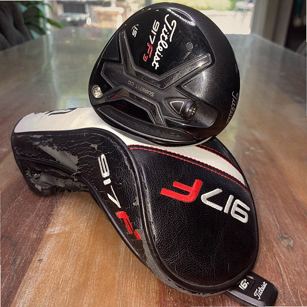 Titleist 917 F3 15° 3 Wood Right Handed Fujikura S Flex Golf Club w/ Head Cover
