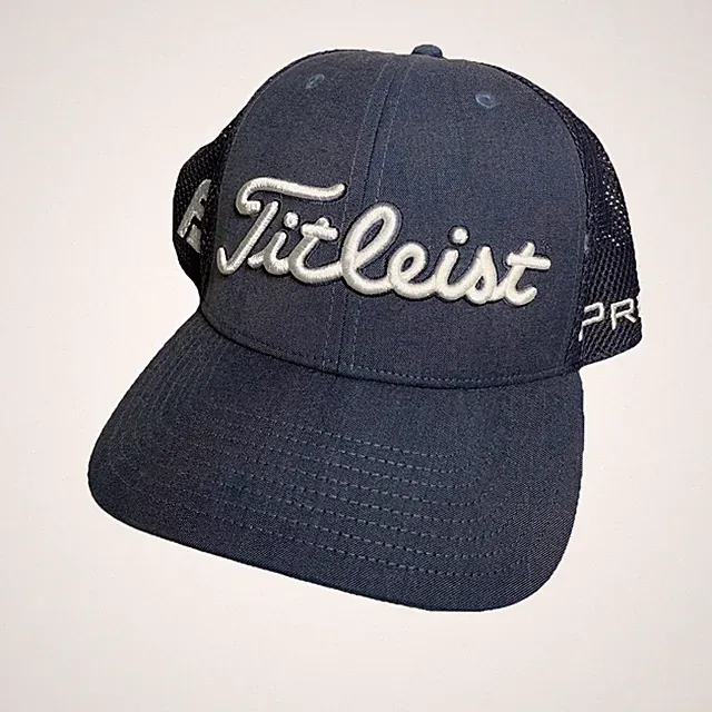 Titleist Adult Tour Performance Golf Cap Hat Blue Mesh Strapback FJ PRO V1