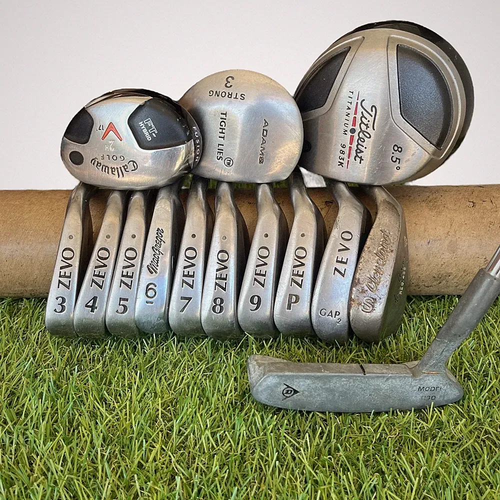 Titleist Callaway Zevo Blades Adams Stiff Flex Complete Men's Golf Club Set