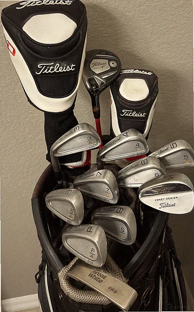 TITLEIST / CLEVELANDComplete Golf Club Set LH(No Bag) 13 Pc. New Grips On Irons!