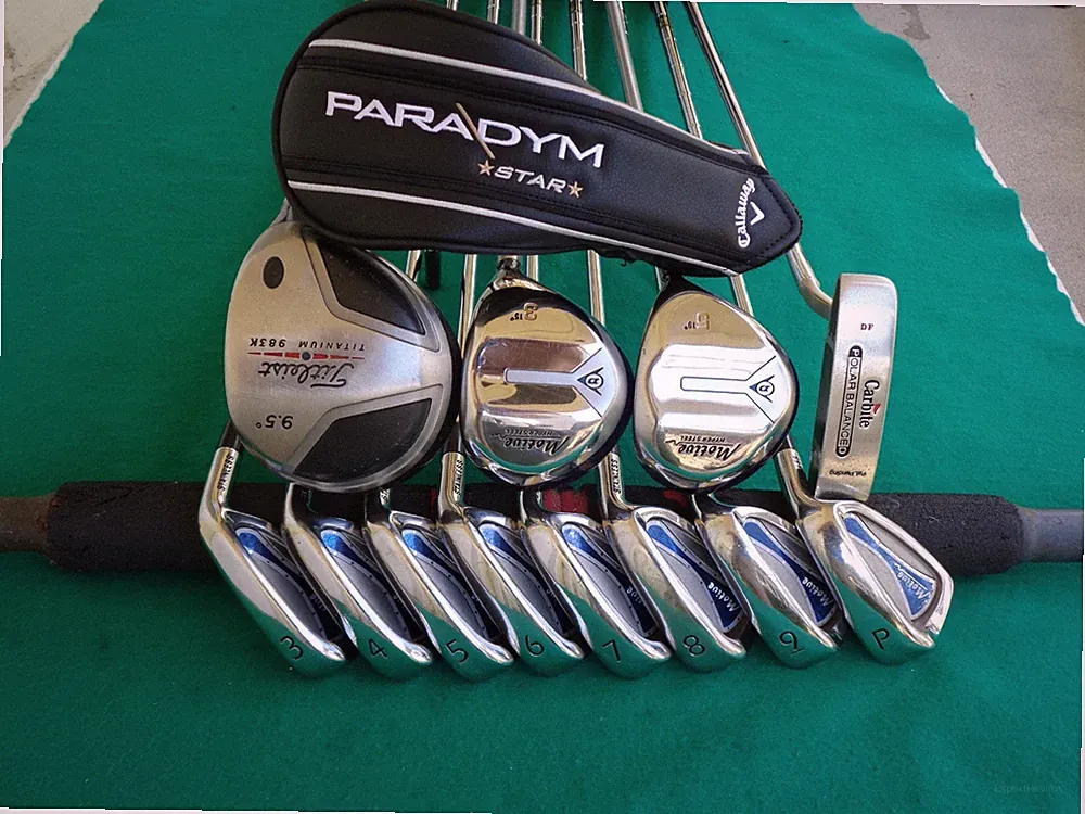 Titleist Dunlop Irons Driver Woods Putter Complete Golf Club Set Mens RH Set