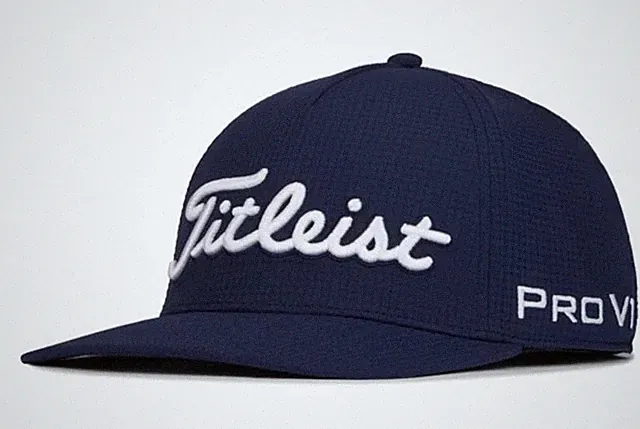 TITLEIST GOLF MEN'S TOUR STRETCH TECH CAP HAT SIZE: L/XL NAVY / WHITE NEW! 2260