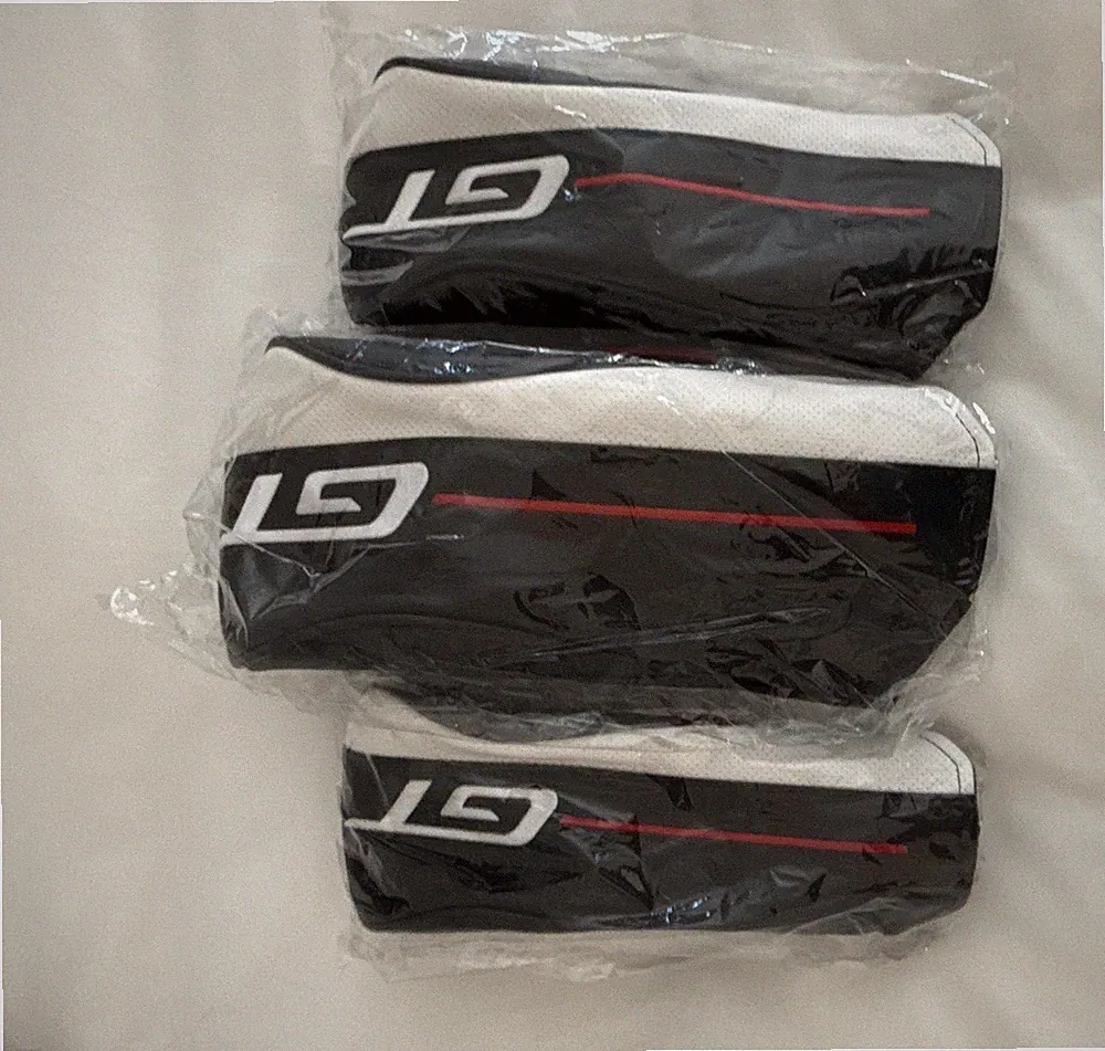 Titleist GT Golf Wood Head Covers Set of 3 Wood Headcovers Black/White/Red