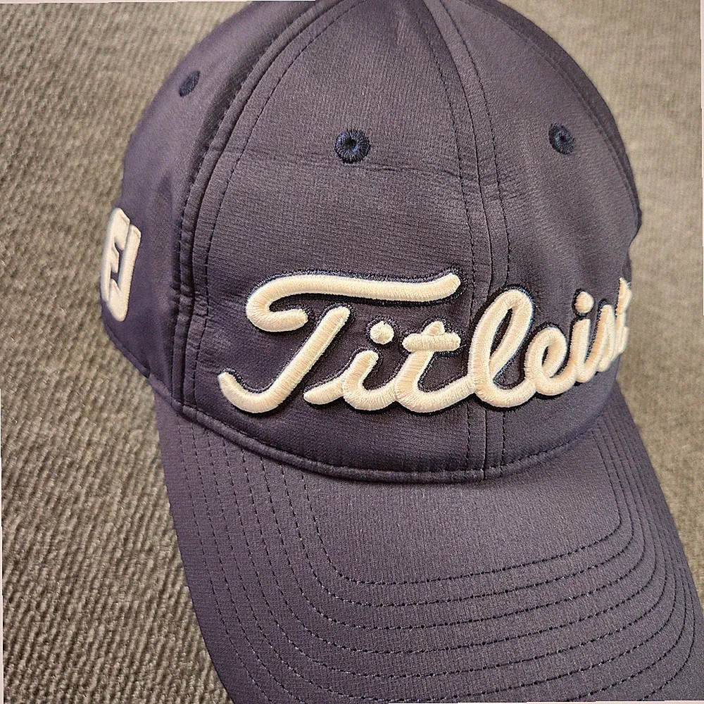 Titleist Hat Blue Strapback Footjoy Pro V1 Tour Performance Golf Cap Performance