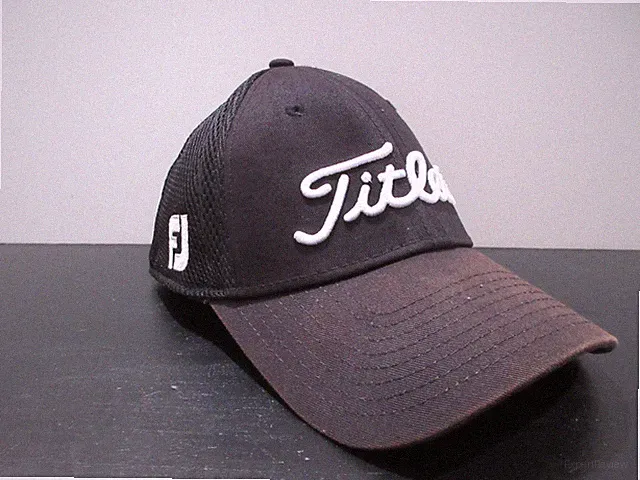 Titleist Hat Cap Fitted Boys One Size Black Lightweight Golfer Golf Kids Youth
