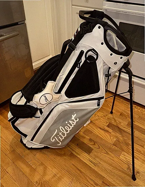 Titleist Hybrid 5 White/Gray Carry Stand Golf Bag w/ 5-Way Club Divider