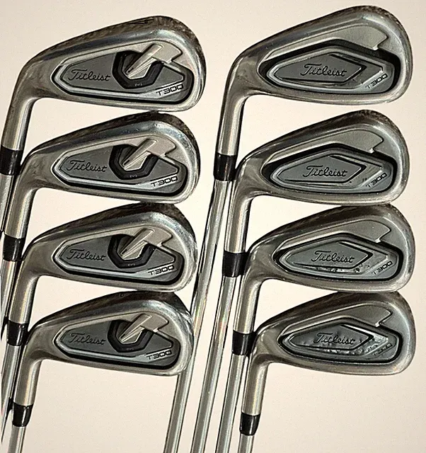 Titleist LH T300 Iron Set 4-AW AMT R300 R Flex Shafts GP Tour Velvet Grips