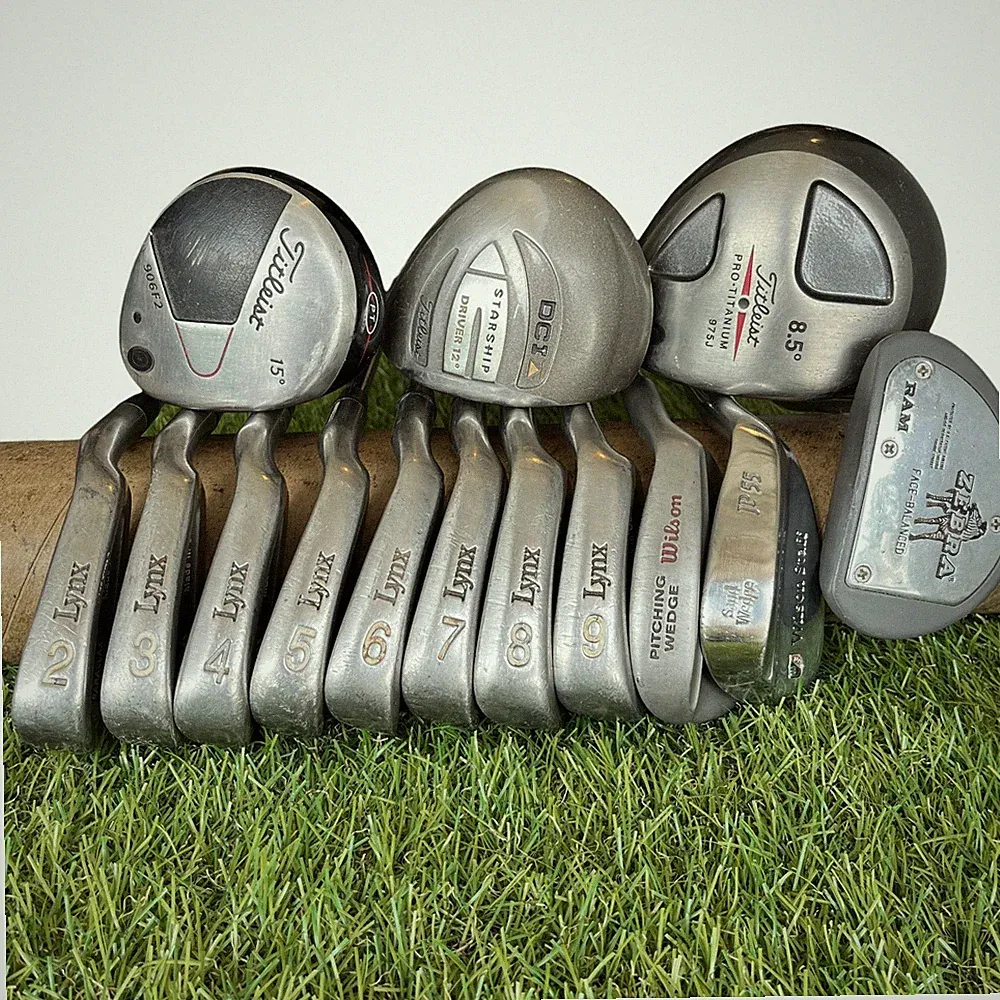 Titleist Lynx Wilson Zebra Stiff Flex Complete Mens Golf Club Set Right