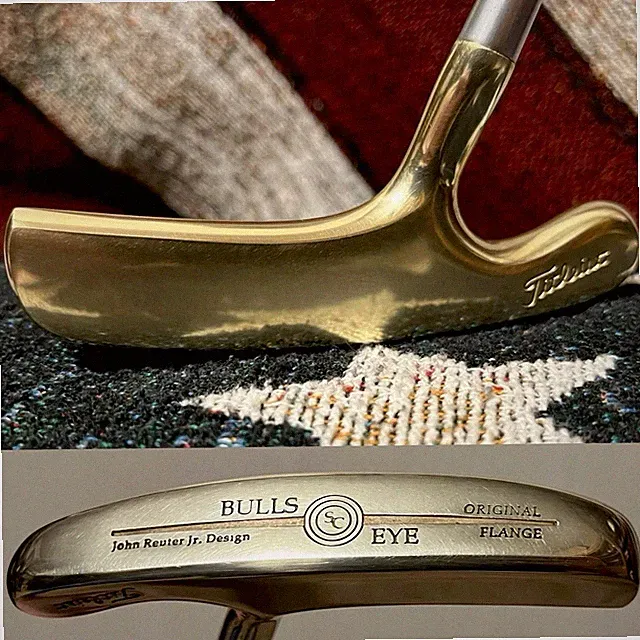 TITLEIST - Original Flange BULLSEYE - 35” Brass Putter SCOTTY CAMERON + Grip EX