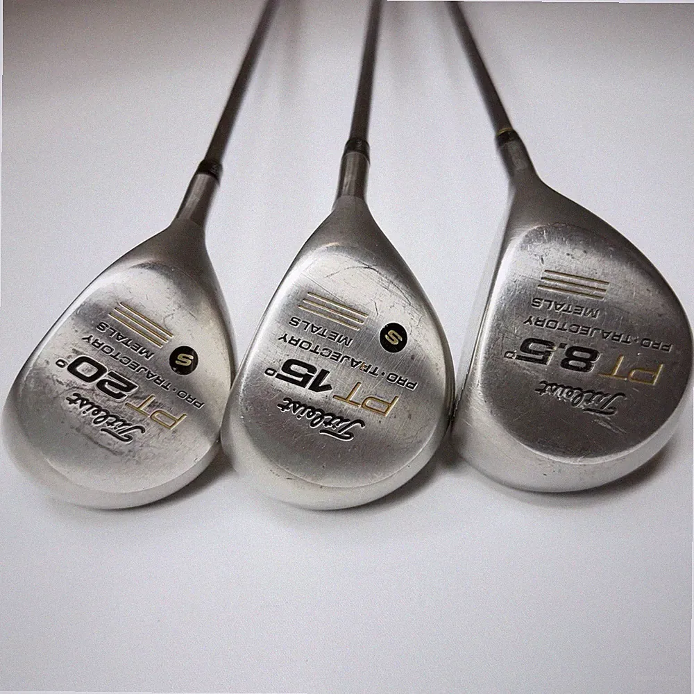 TITLEIST PT 8.5 DEG DRIVER , 15 DEG MIDSIZE 3 WOOD, PT20 5 WOOD STIFF FLEX STEEL