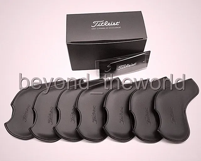 Titleist TA24ICVSK 2024 Golf Jet Black Premium Iron Head Cover Set 7ea