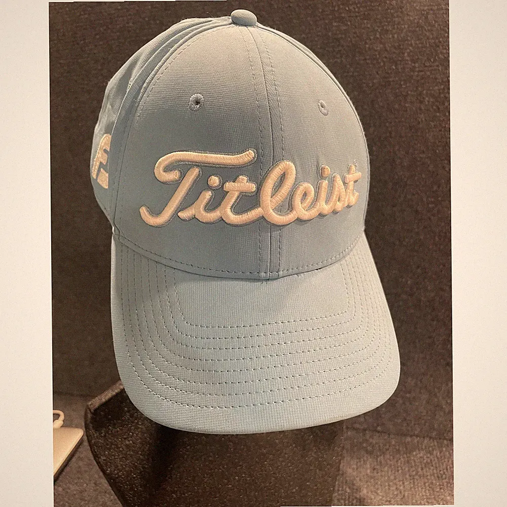 Titleist Tour Performance Golf Hat Light Blue Pro V1 FootJoy Adjustable Cap