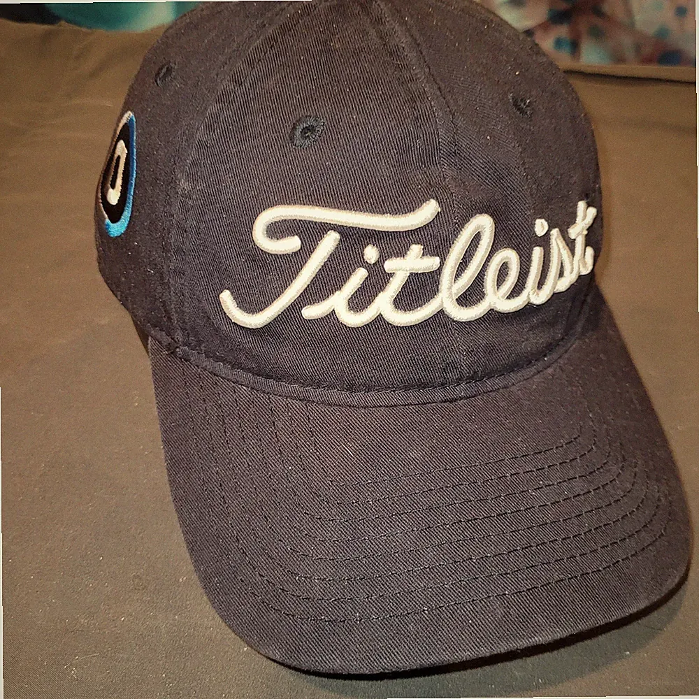 Titleist Tour Performance Golf Hat Navy Script Logo Strapback Cap FREE SHIPPING