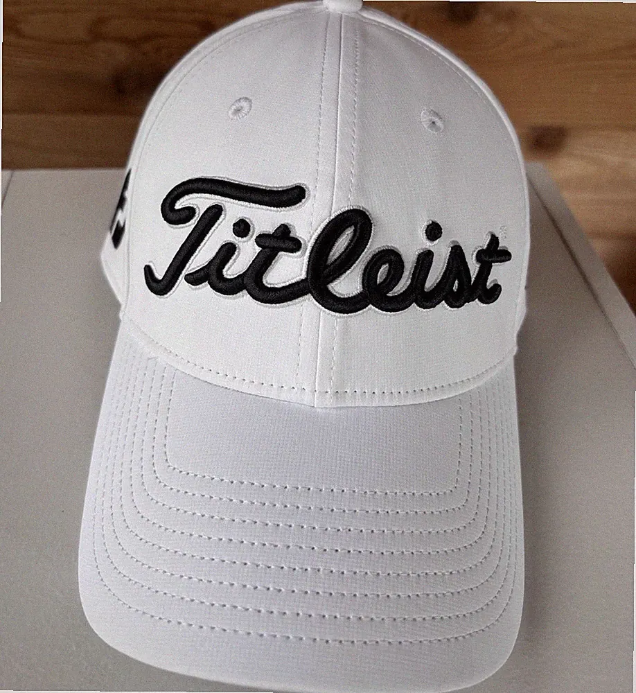 Titleist Tour Performance White Adjustable Golf Hat Polyester Embroidered Logo